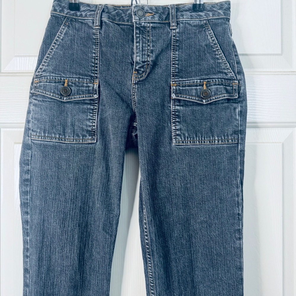 Vintage London Jean Women's Size 4 Stretch 90's Y2K Jeans Blue Cargo Original - Picture 2 of 7